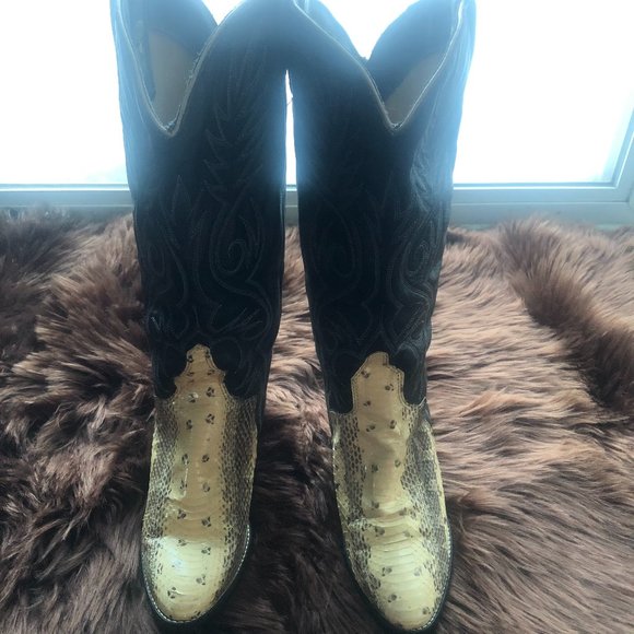 ACME Shoes - Acme Vintage Snakeskin Cowboy Boots